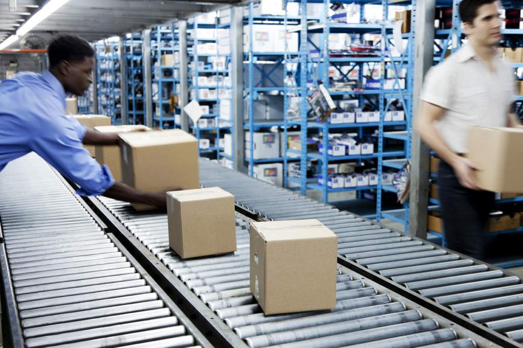 Conveyor Belt and Workers